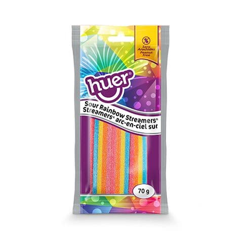 Huer Sour Rainbow Streamers 70g