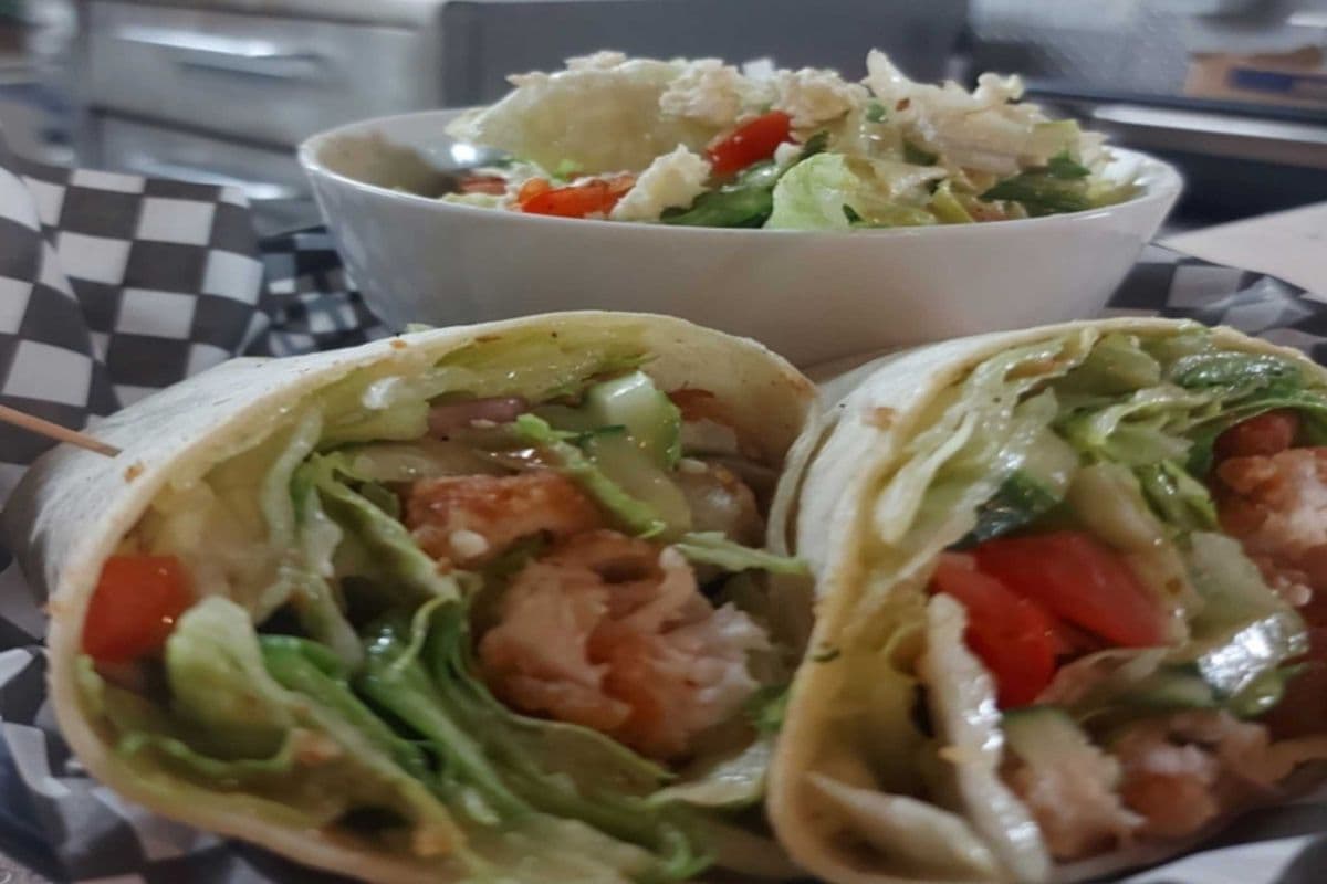 Greek Chicken on a Wrap