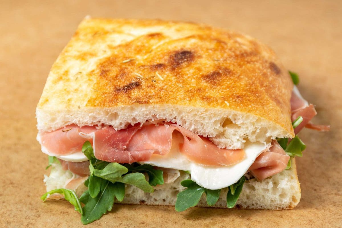 Prosciutto Crudo Focaccia Sandwich