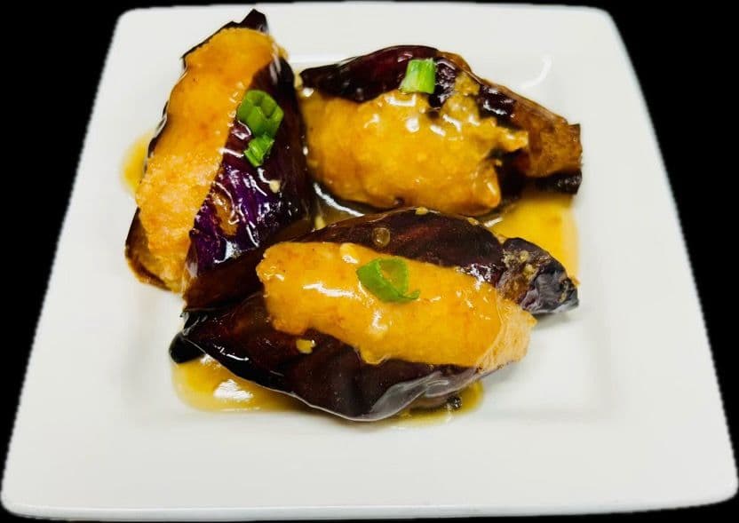 Stuffed eggplant with shrimp / Aubergine farcie aux crevettes(3)