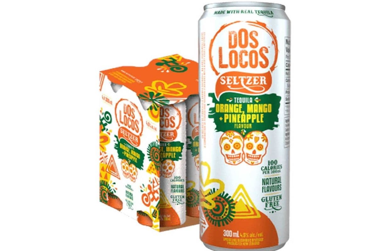 Dos Locos Orange Mango Pineapple Tequila (4 x 355 ml Cans)