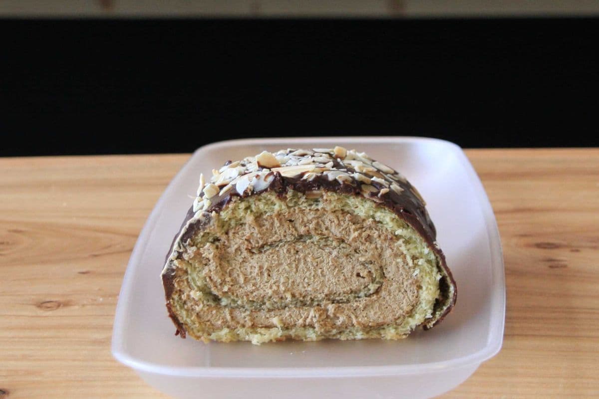 Coffee-Almond Cream Roll Slice (1 Slice)