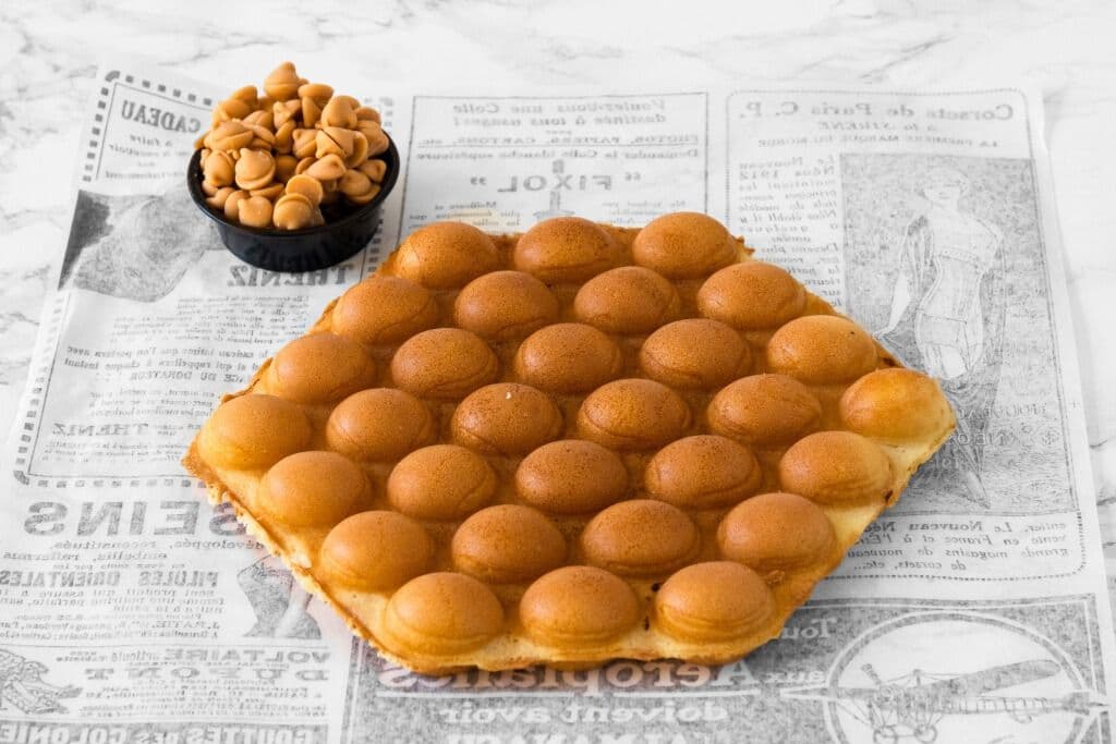 Caramel Chips Bubble Waffle