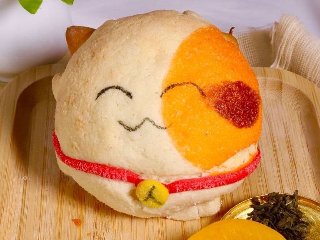 Mochi Melonpan - Lucky Cat - Hojicha