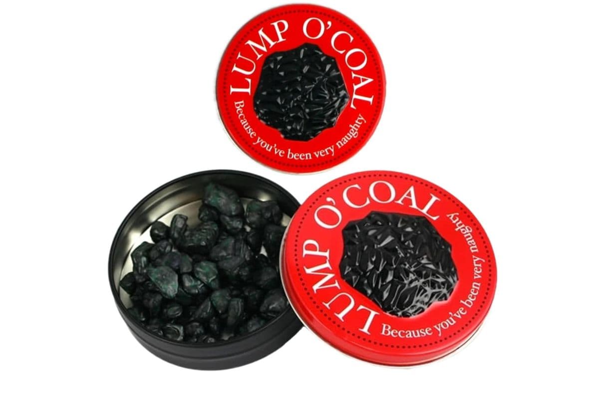 Lump O' Coal Gum Candy Tins