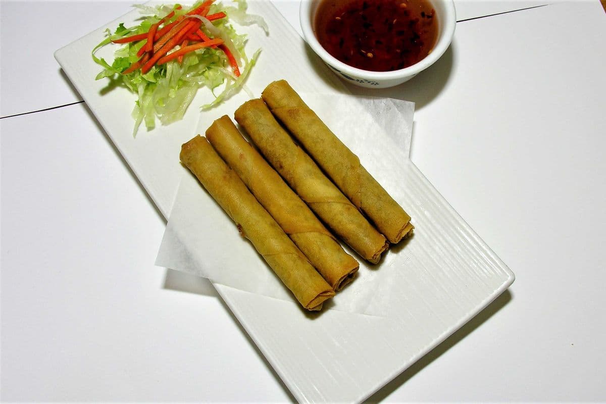V1. Deep-Fried Vegetarian Spring Rolls