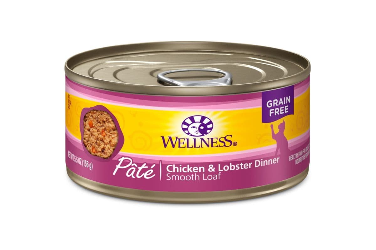 Wellness Complete Health Pate Chicken & Lobster Formula Wet Cat Food Cans (5.5 oz) 4.39