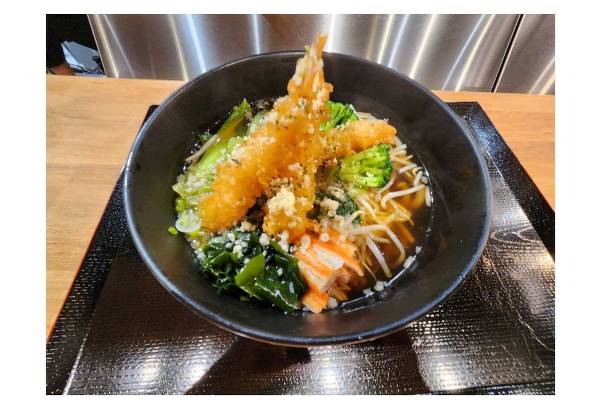 Shrimp Tempura Udon (Hot Noodles Soup) (Not Gluten-Free)
