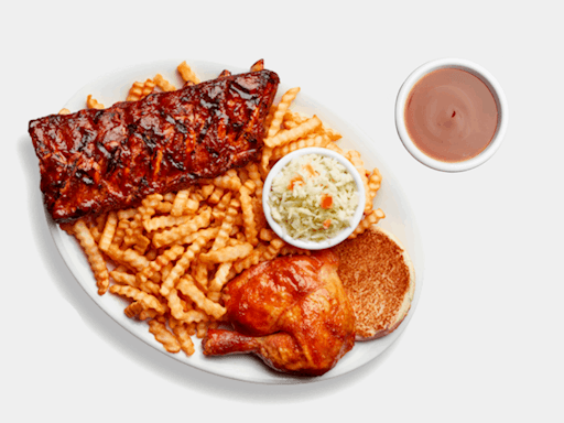Demi-côtes levées et cuisse / Half Order of Ribs & Leg