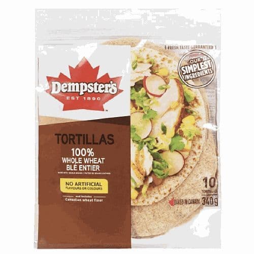 Dempster’s Tortillas 100% Whole Wheat Large 10pc