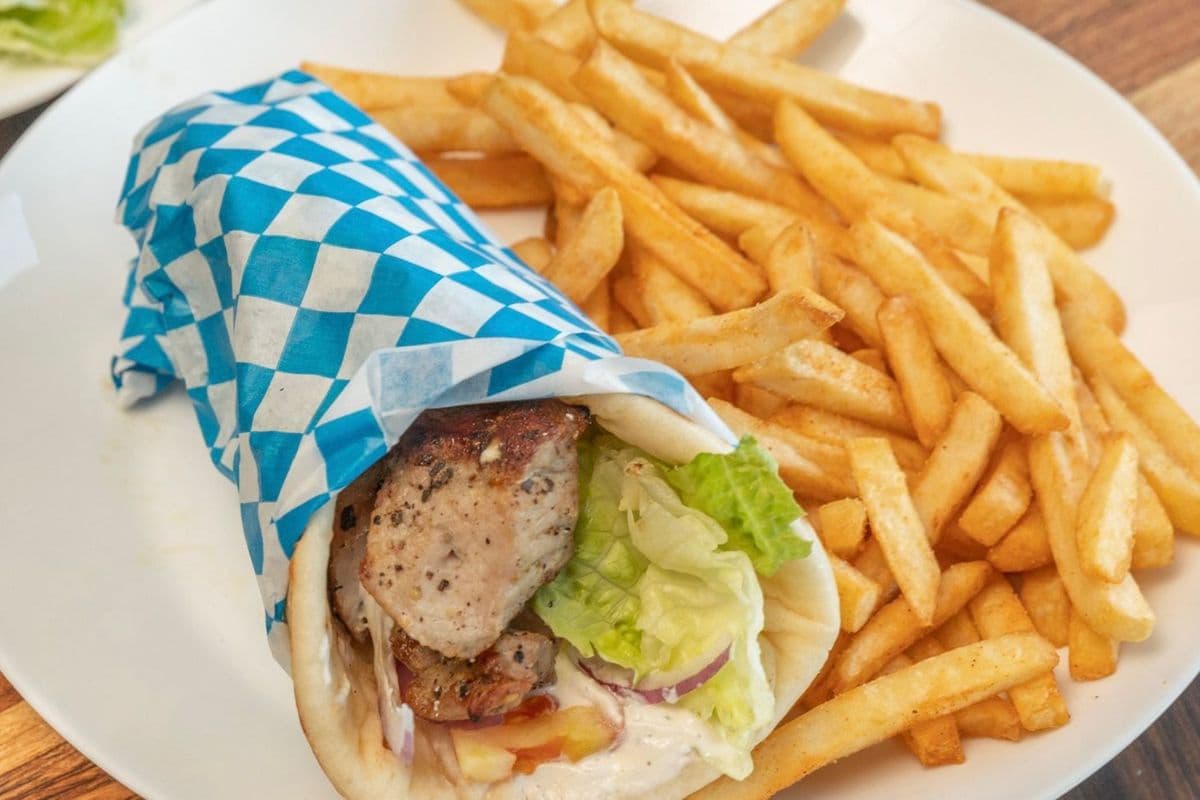 Pork Souvlaki On A Pita