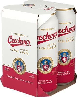 CZECHVAR ORIGINAL 4 CAN (4 x 500ML)