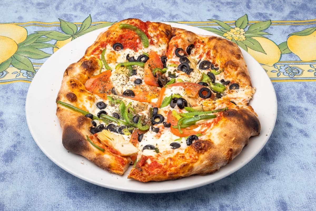 Moyenne pizza vegetariana