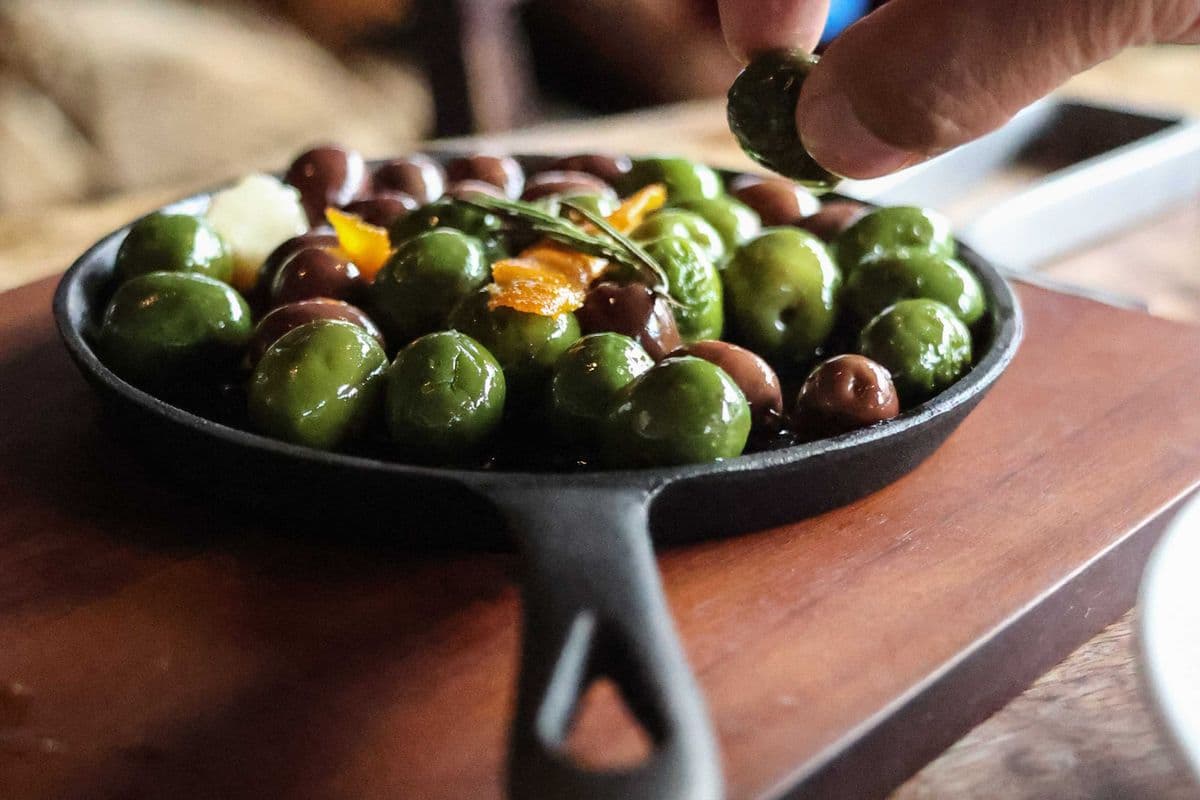 Warm Citrus Marinated Olives