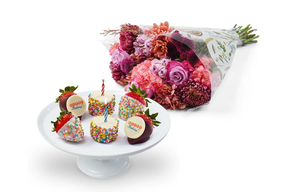 Birthday Flowers & Berries Box