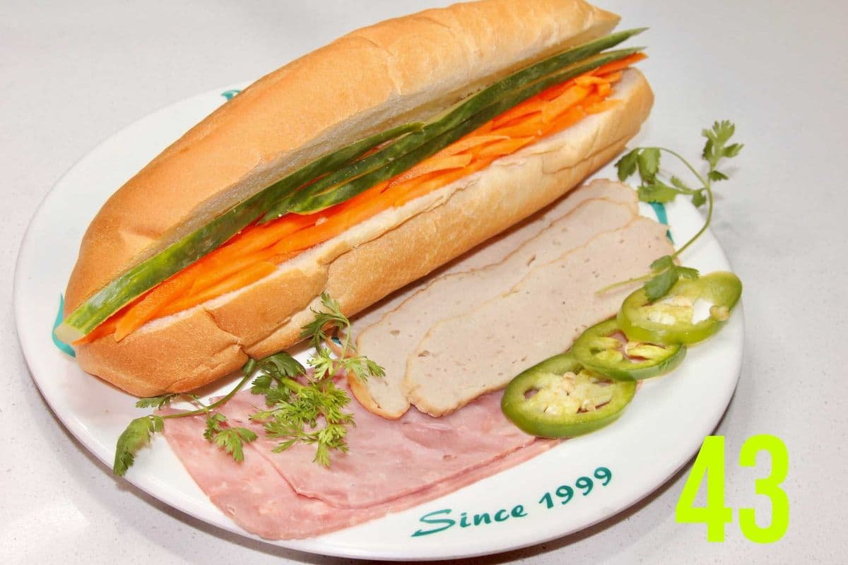 43. Pork and Vietnamese Ham Bánh Mì