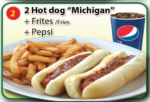 Trio deux hot dog "Michigan" / Trio Two Hot Dog "Michigan"