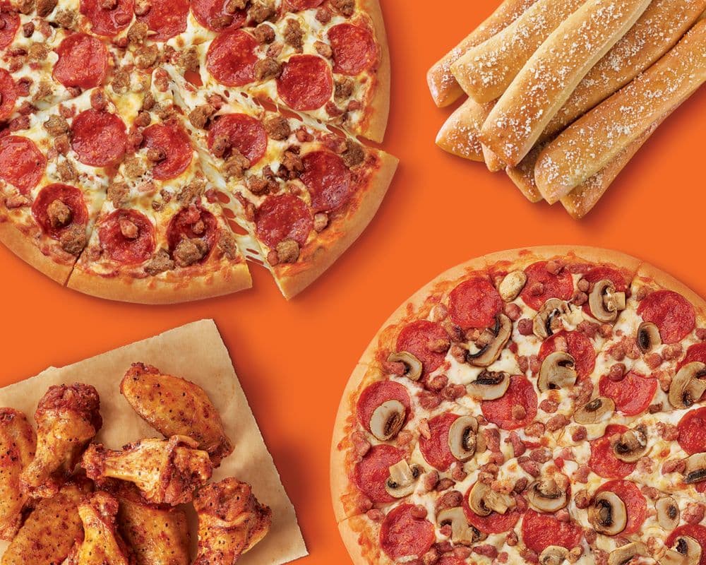 Large Bundle 2 - Two Large 14" Pizzas, Caesar Wings™, and Crazy Bread®