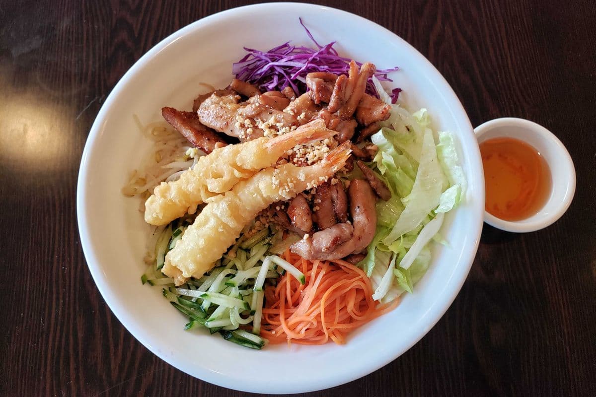 B-7. Prawn Tempura and Stir-Fried Chicken