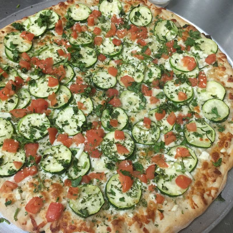 12" Medium Zucchini and Tomato Pizza