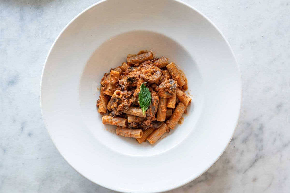 Plant- Based Rigatoni Bolognese