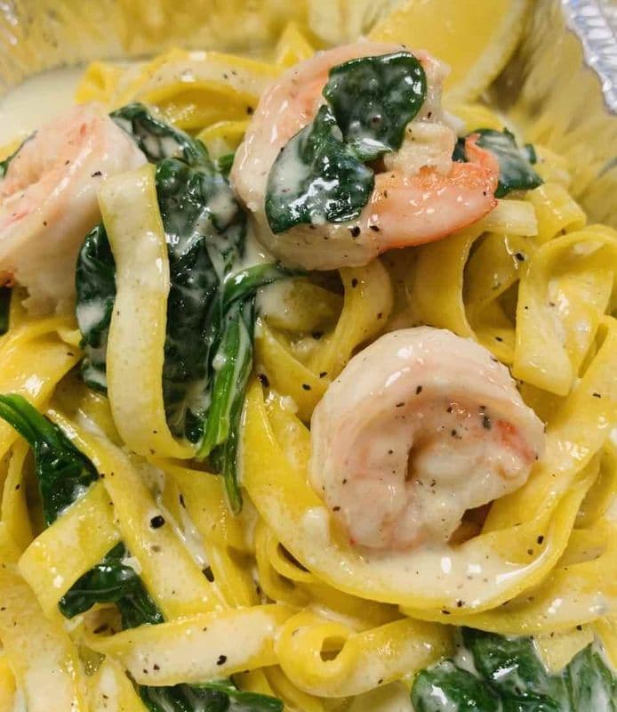 Baby Spinach and Shrimp