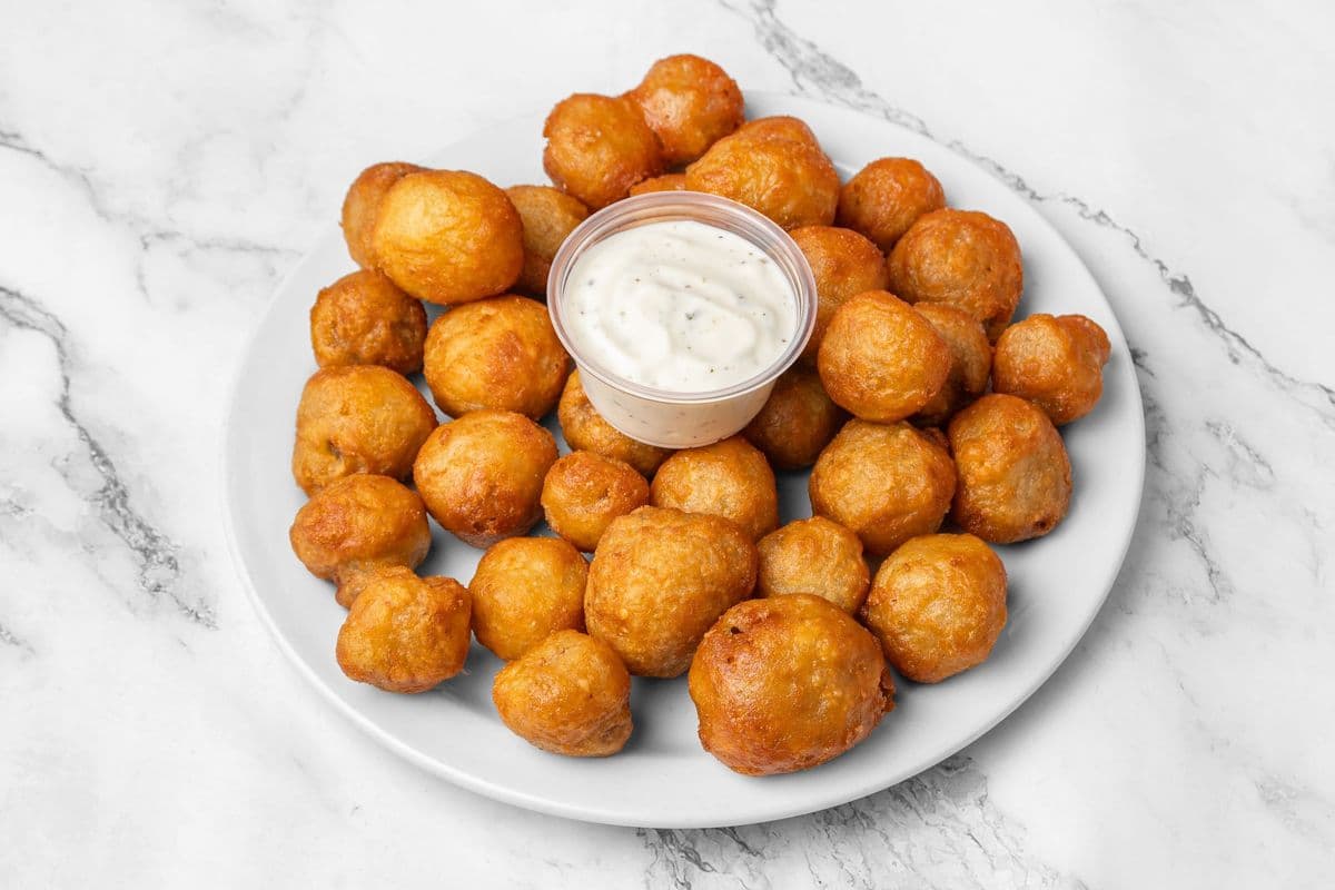 BATTERED MUSHROOMS WITH RANCH