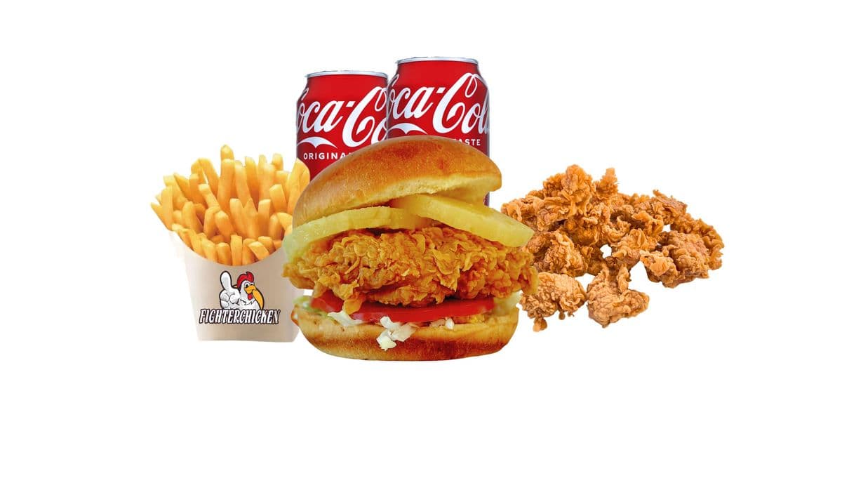 Hawaii Chicken Burger & Popcorn Chicken Combo