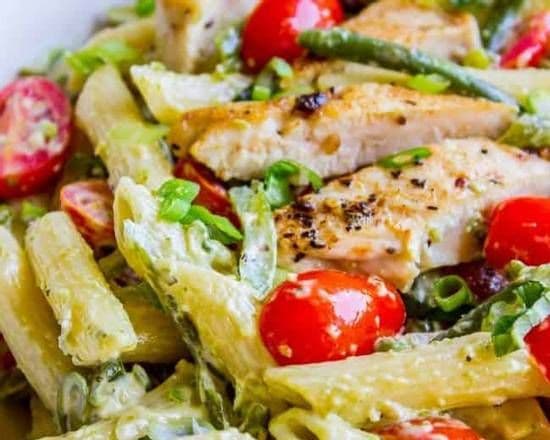 Grilled Chicken Pesto Penne