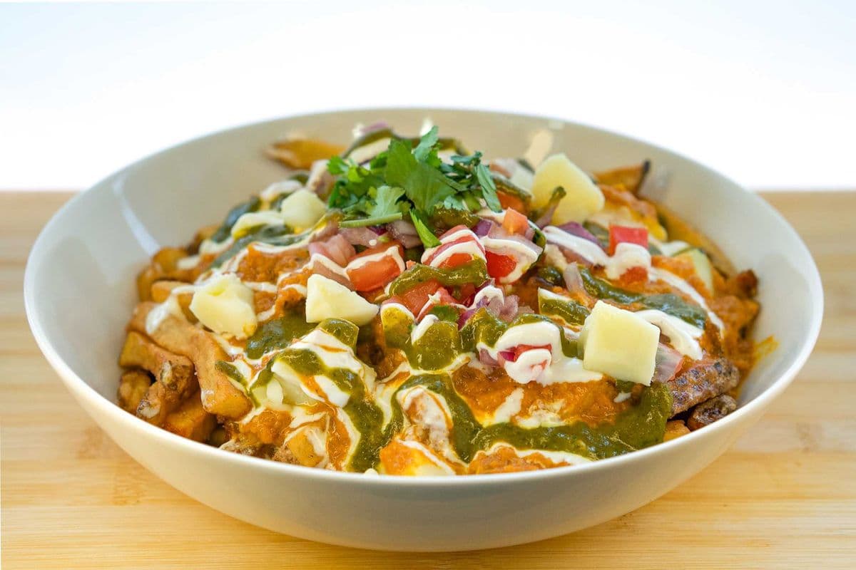 Cheese Curd Curry Fries (Vegetarian/GF)