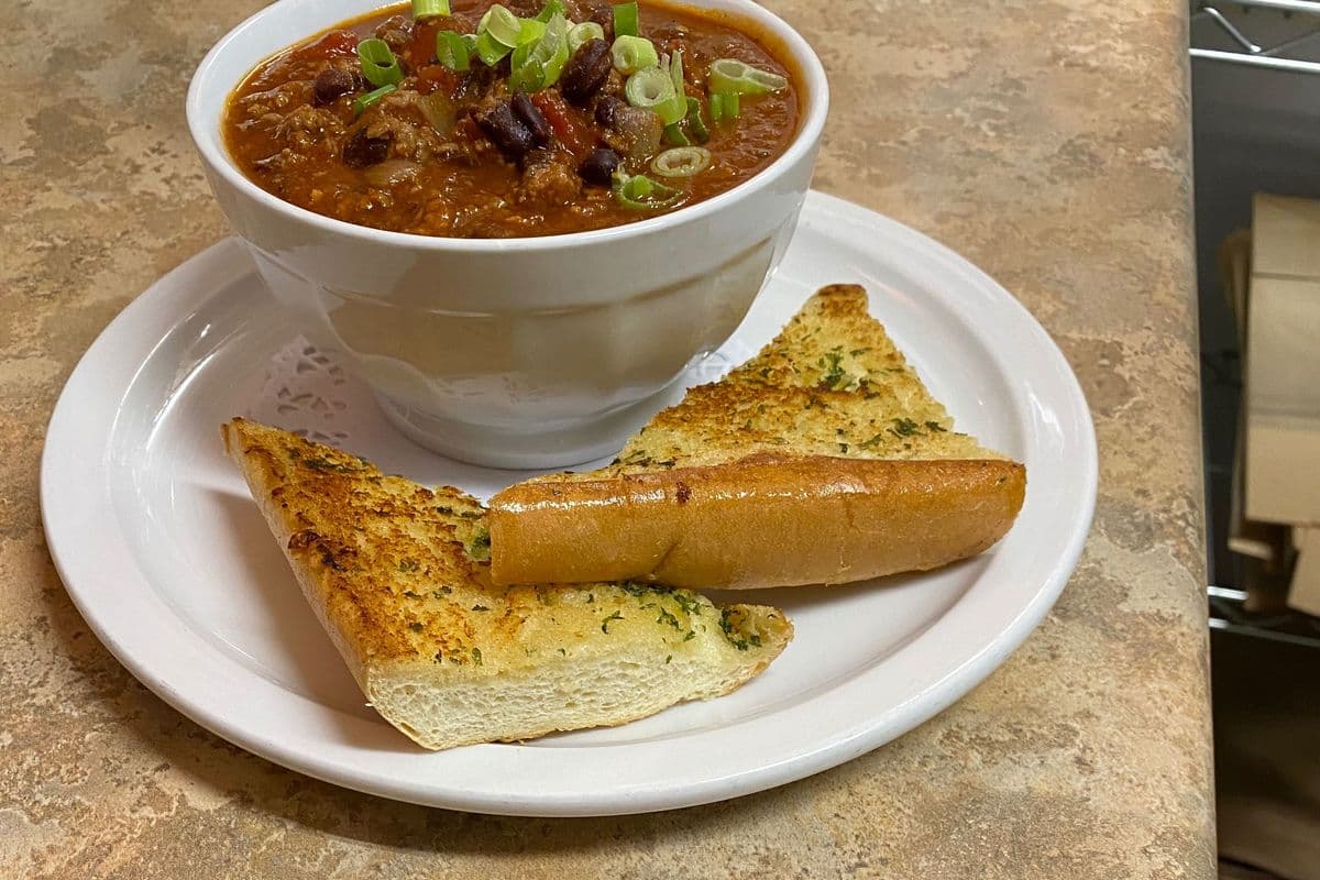 Bowl of Spiced Chilli and Garlic Toast