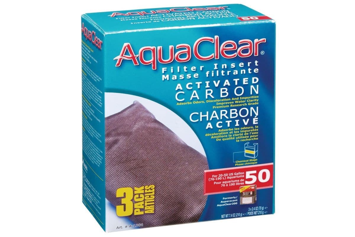 Hagen Activated Carbon Filter Insert for AquaClear 50/200 (3 Pack)