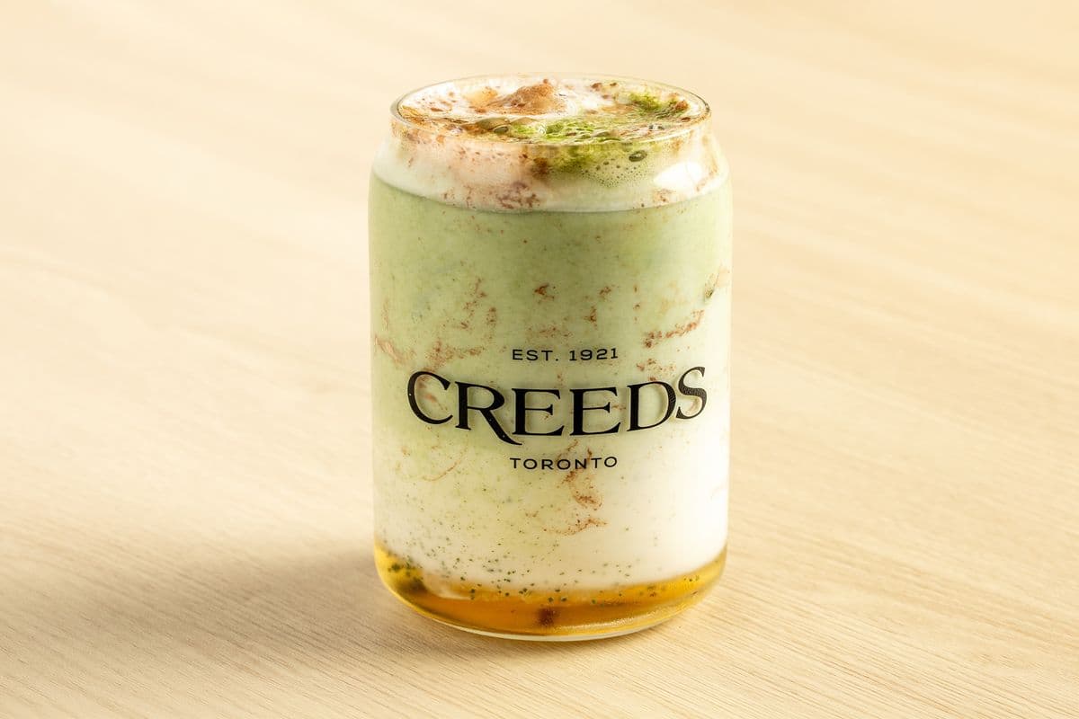 ICED SALTED CARAMEL MATCHA LATTE - 12oz