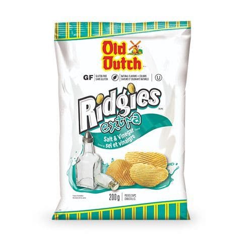 Old Dutch Ridgies Extra Salt & Vinegar 200g