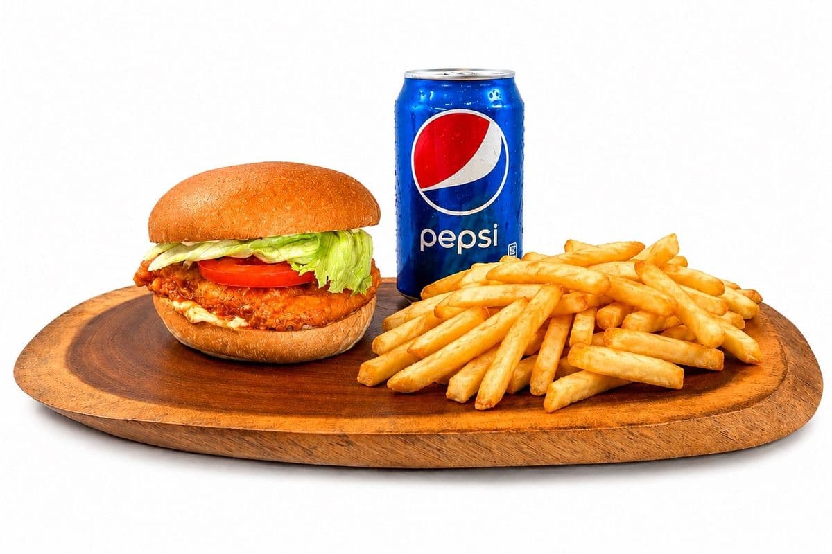 Buffalo Chicken Burger Combo
