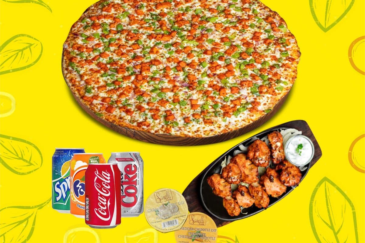 One Extra-Large Pizza and Fish Combo