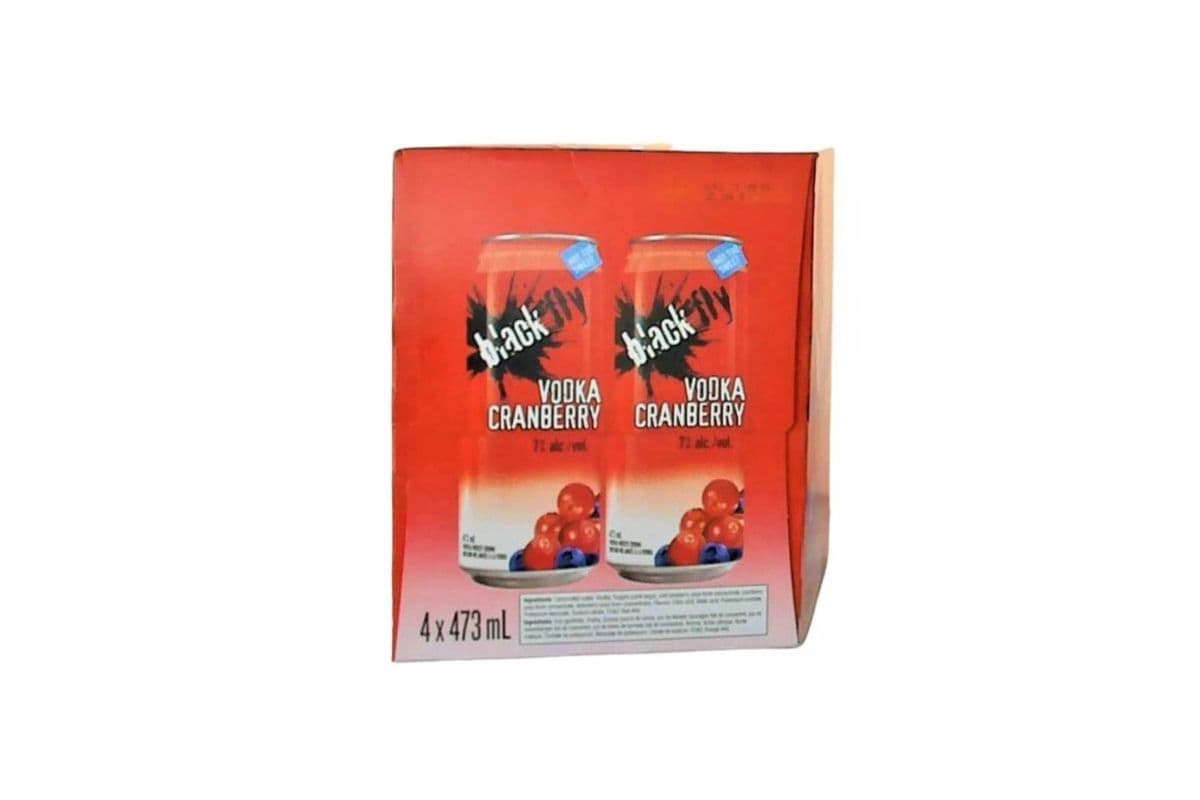 BLACK FLY VODKA CRANBERRY 4X473 ML (1 x 473ML cans)