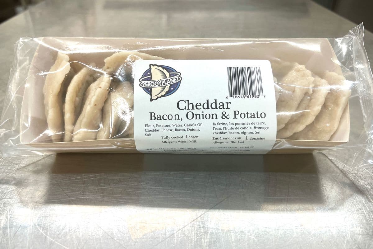 Cheddar, Bacon and Onion Perogies (1 Dz)