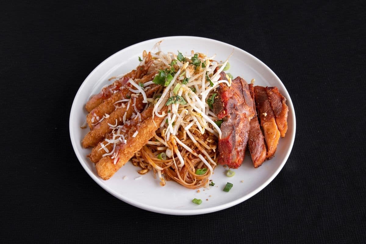 Pad Thai Cambodian Porkchop and Coconut Shrimp