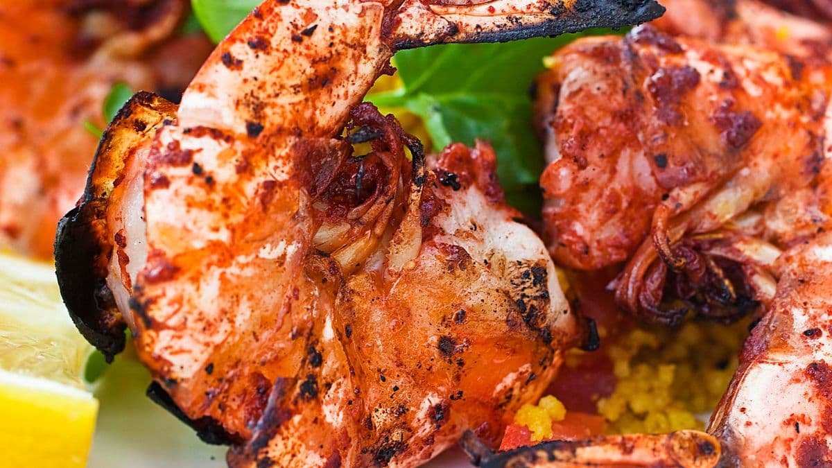 Grilled Tiger Prawns/ Rice/Pop