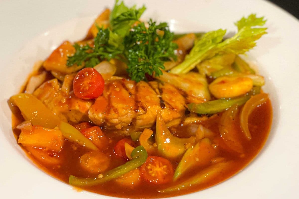 41- Saumon à l'aigre - douce / Sweet and Sour Salmon