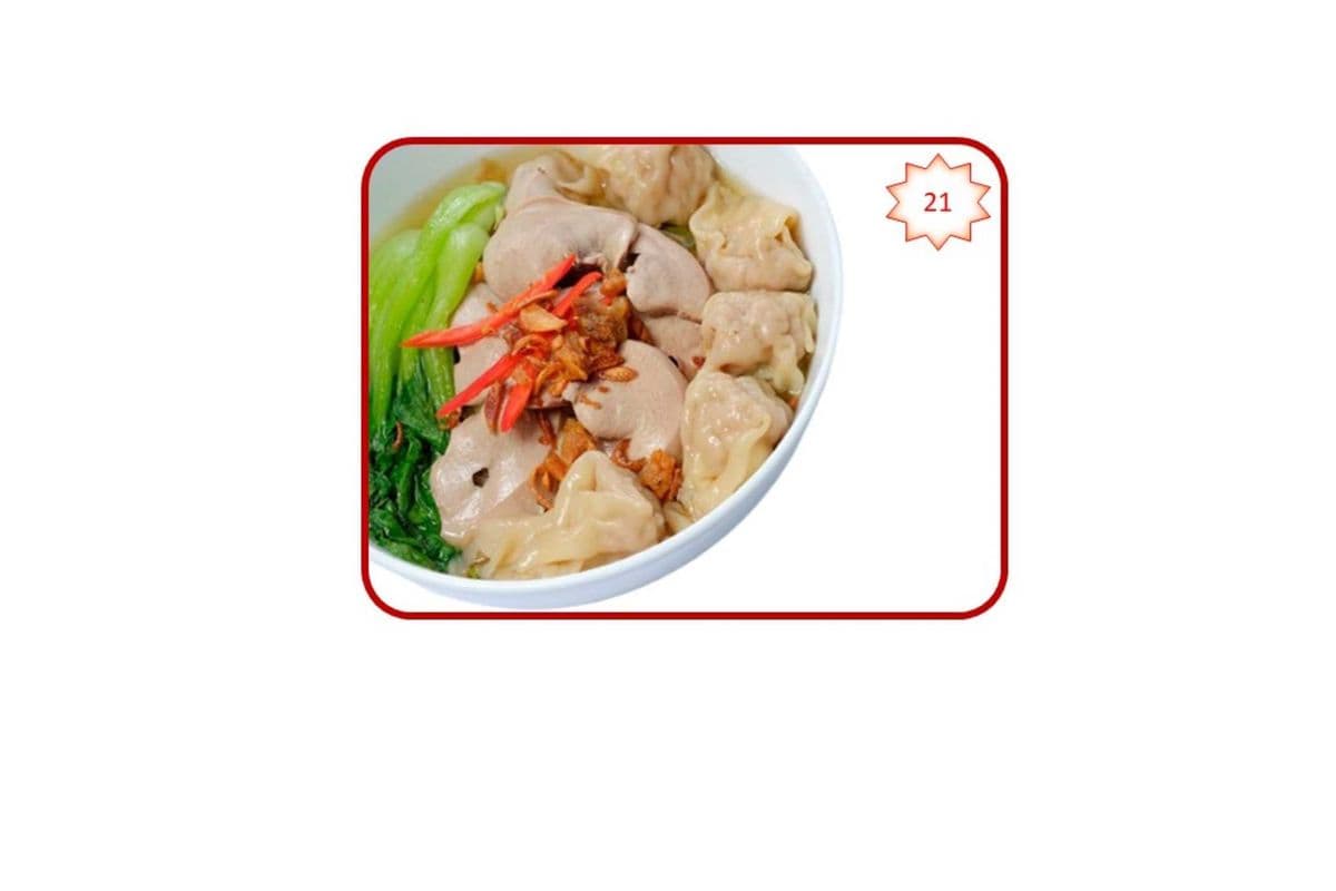 21. Wonton soup with vegetables