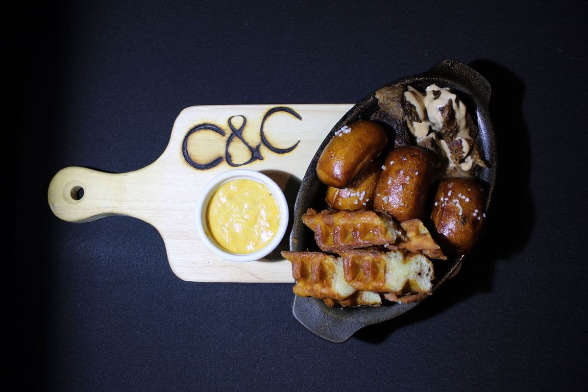 Brisket, Pretzel, and Waffle