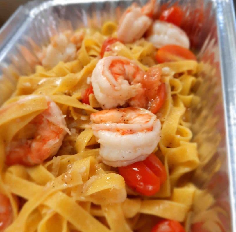 Shrimp and Cherry Tomato Tagliatelle