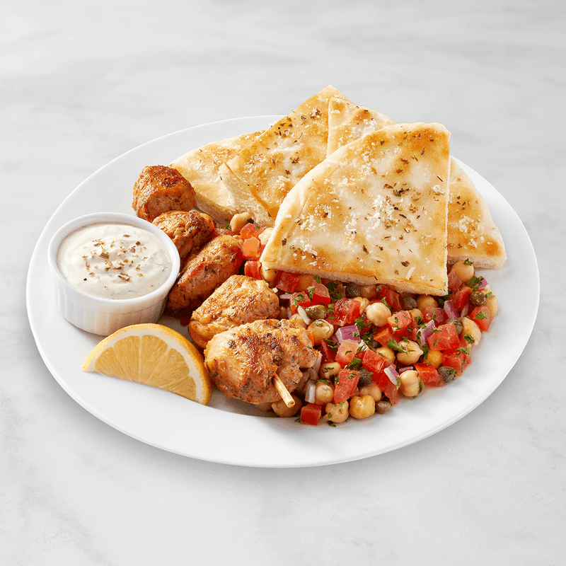 Souvlaki And Salad