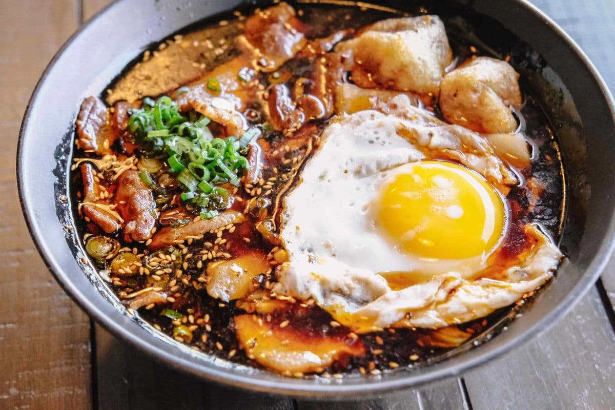 Spicy Sliced Pork Udon Soup