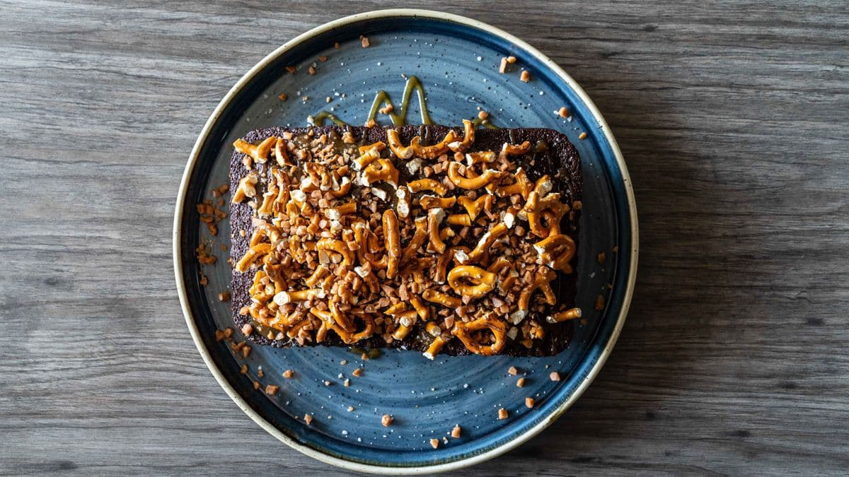 Salted Caramel Pretzel Brownie