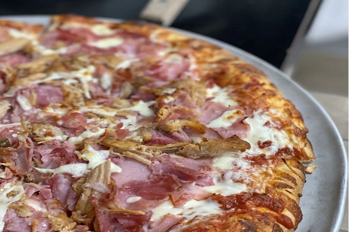 15" Stone-Baked Four Meat Pizza