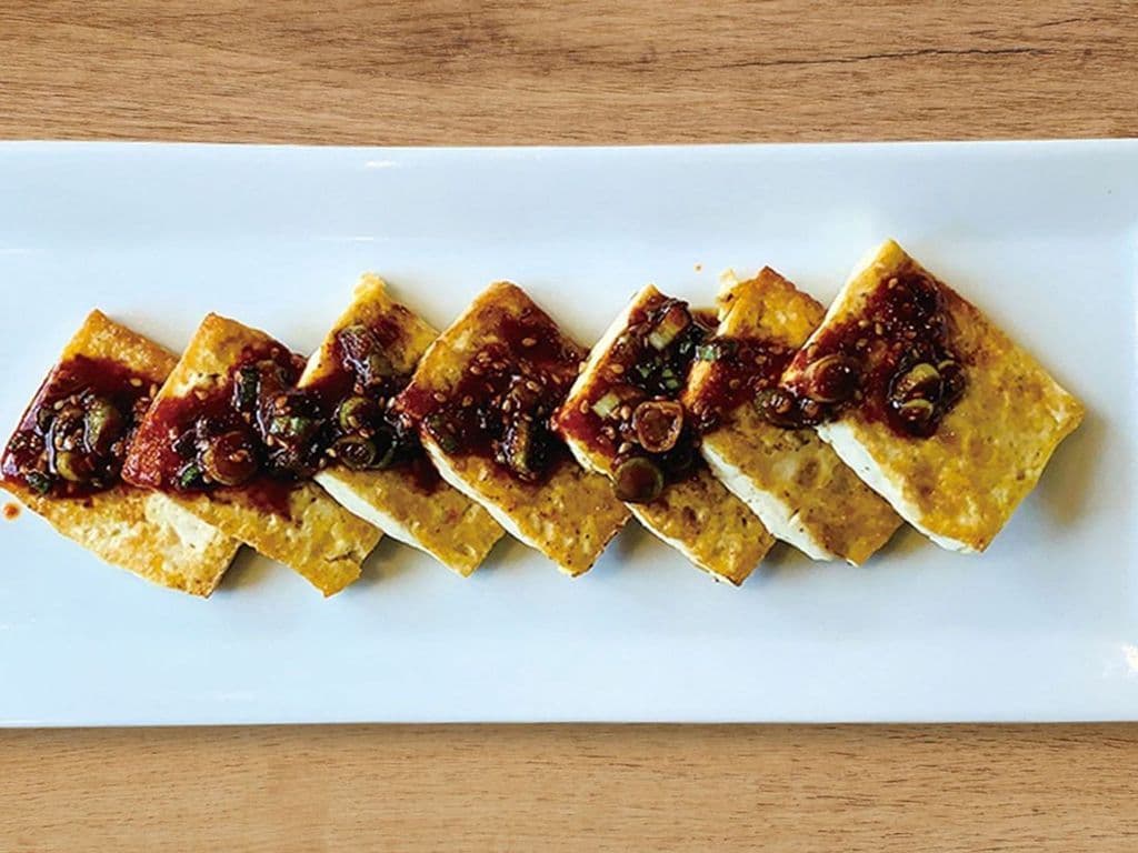 Pan fried tofu