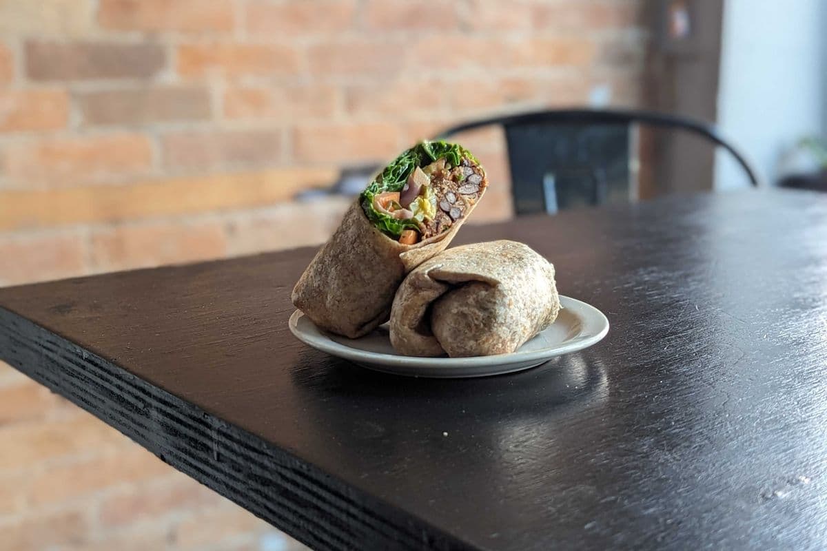 Black Bean Burger Wrap (Vegan)
